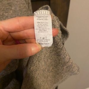 Tan sweatshirt with button detail